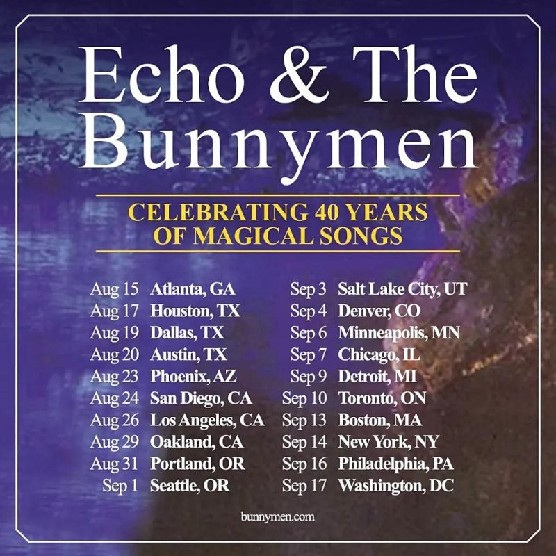 Echo and the Bunnymen Announce “40 Years of Magical Songs” North American Tour Dates