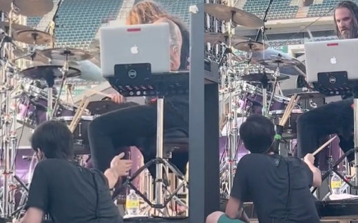 Video: Polyphia Drummer’s In-Ear Monitors Fail Mid-Song, Drum Tech Taps Beat On His Leg for Remainder of Show