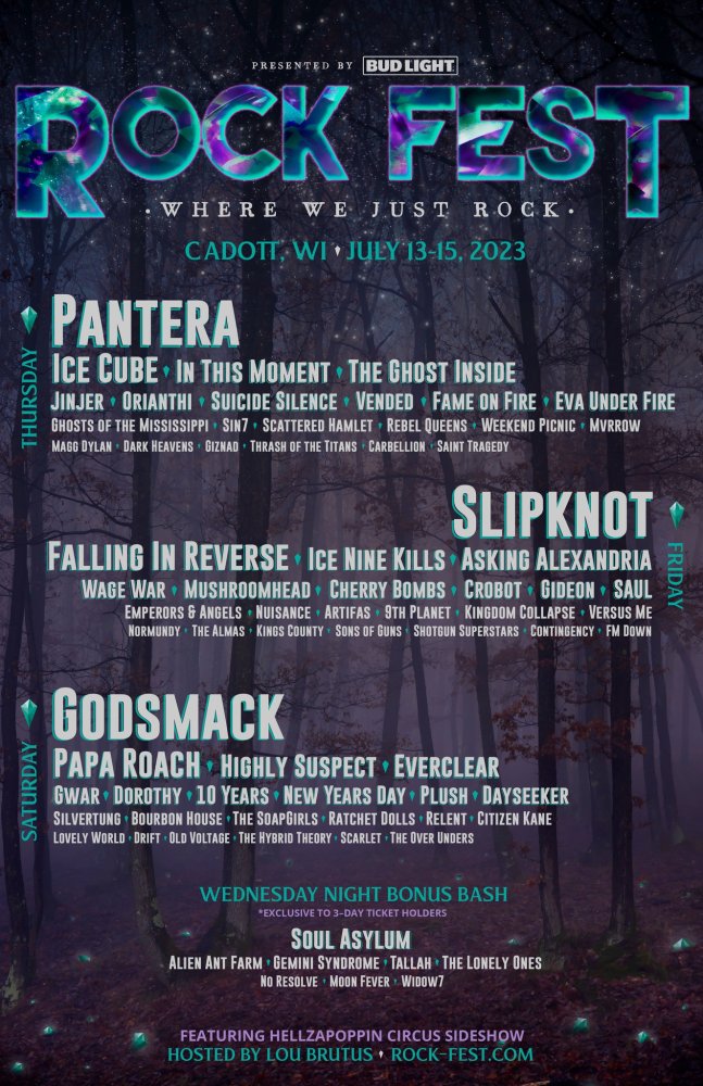 Slipknot and Pantera Are Headlining Rock Fest 2023
