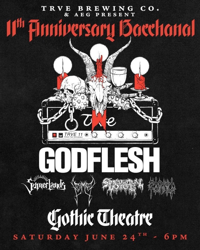 TRVE Brewing Join Forces with Godflesh, Sumerlands, and More for 11th Anniversary Baccahanal This June