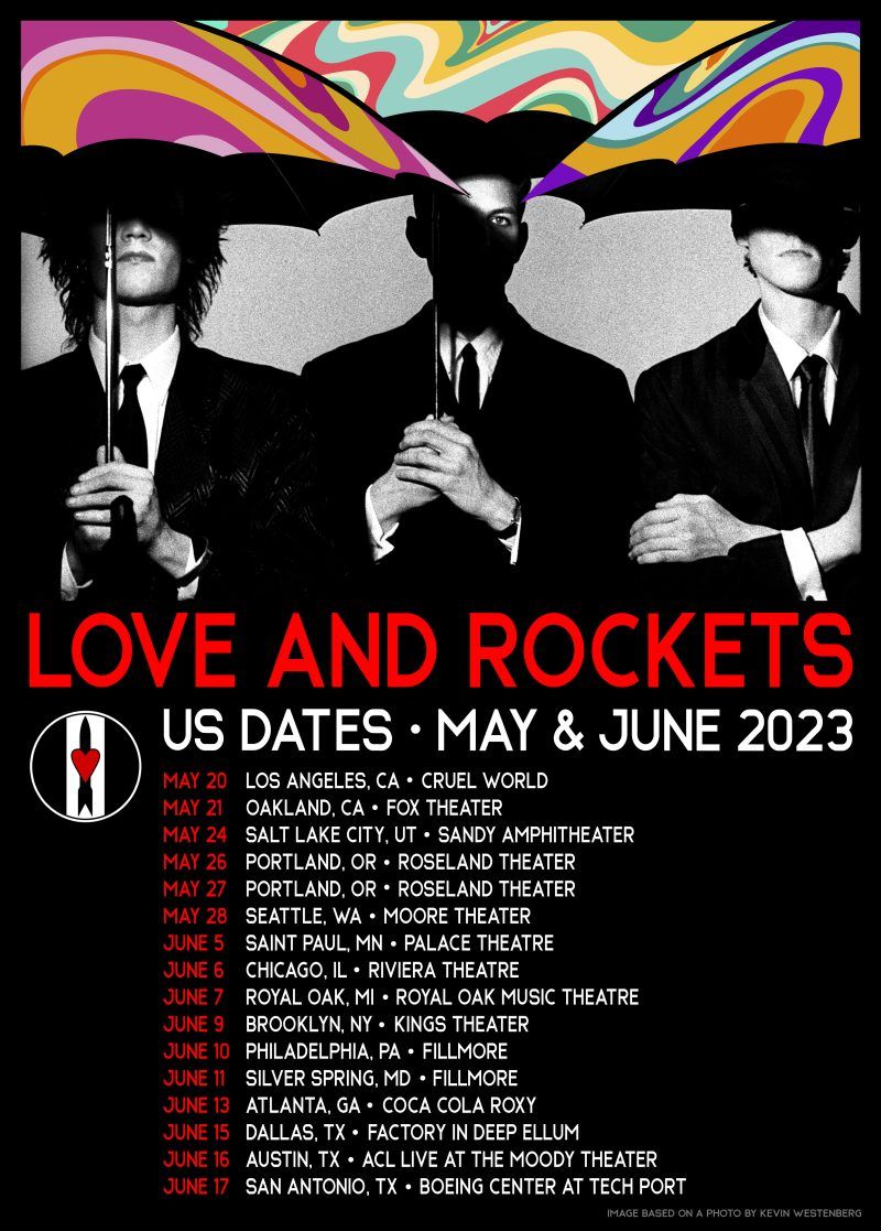Love and Rockets Expand North American Tour to 16 Dates — Vinyl Reissues Continue