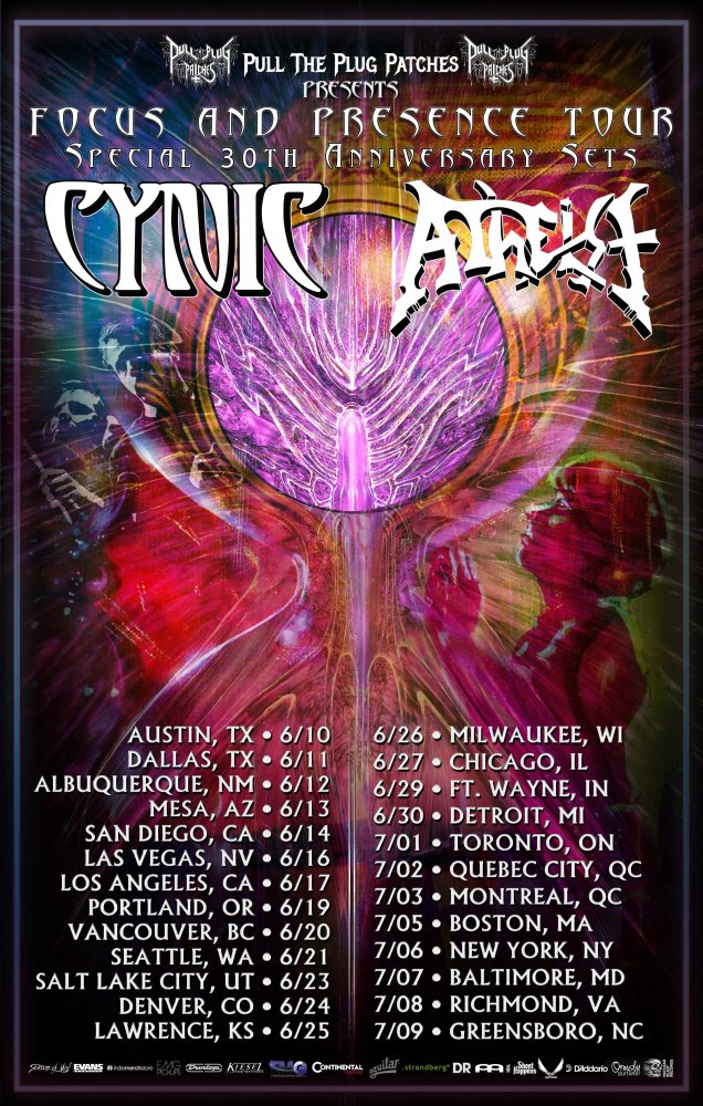 Atheist and Cynic to Co-Headline the ‘Focus and Presence Tour’ This Summer