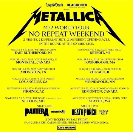 F*ck Your Wallet: Pantera to Open Metallica’s North American Tour