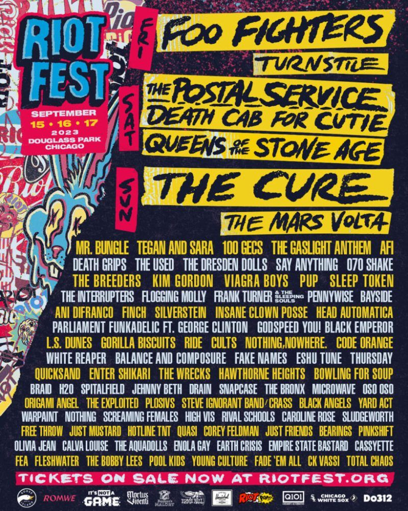 The Cure, Foo Fighters, Death Cab For Cutie, Queens of the Stoneage and More to Headline Riot Fest