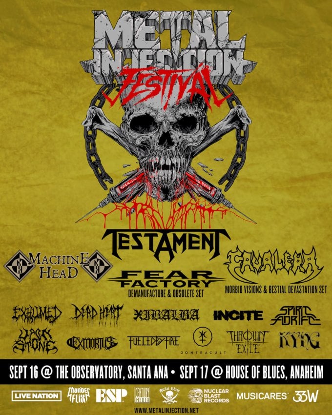 Testament, Cavalera, Fear Factory, Machine Head and More Announced for First-Ever Metal Injection Festival