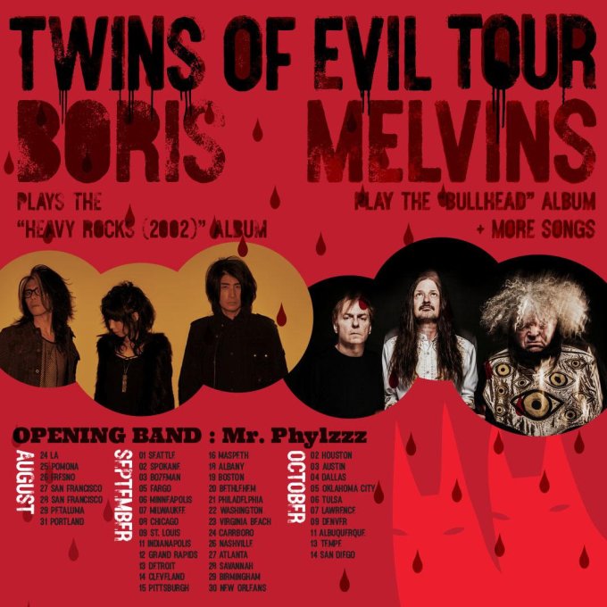 Boris and Melvins Will Each Play Classic Albums in Full on the ‘Twins of Evil Tour’