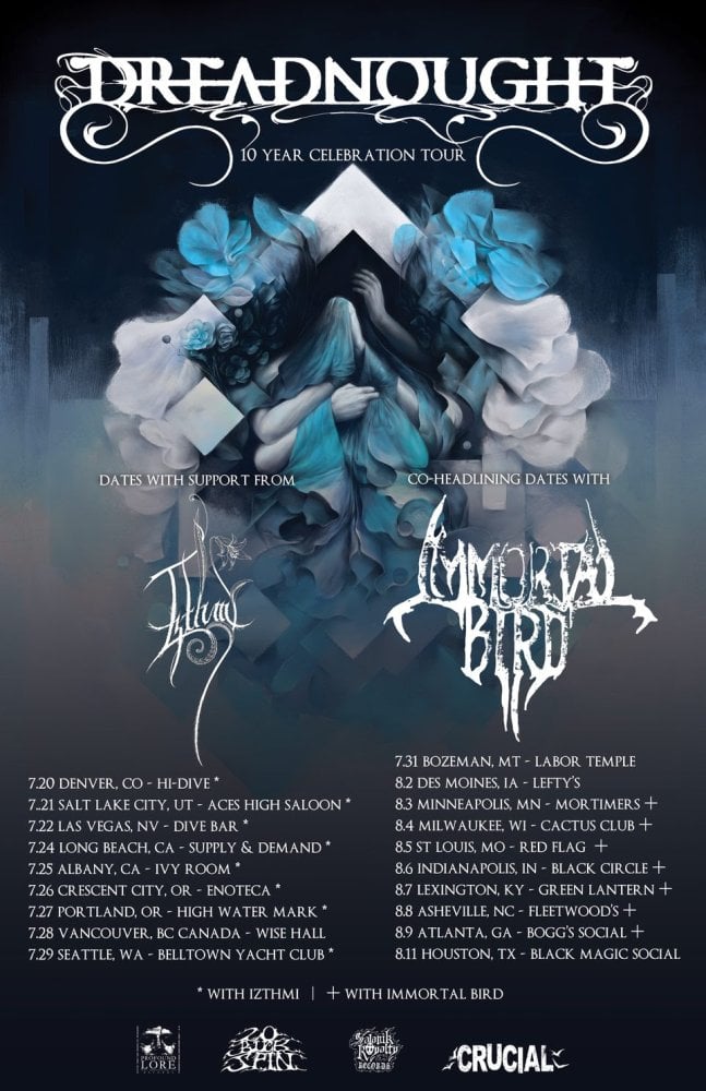 Dreadnought, Izthmi, and Immortal Bird Announce North American Tour