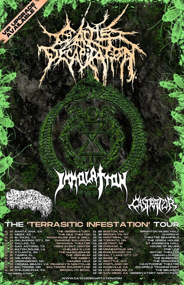 Cattle Decapitation Announce North American Tour with Immolation, Sanguisugabogg, Castrator