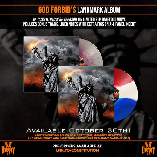This Vinyl Reissue of God Forbid’s IV: Constitution of Treason is a Must Have