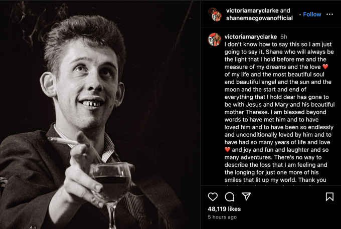 The Pogues Vocalist Shane MacGowan Dead at 65