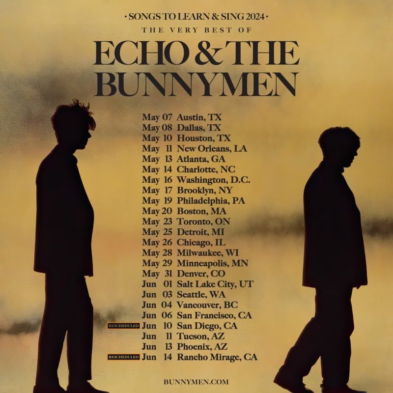 Echo & The Bunnymen Announce “Songs to Learn & Sing” North American Tour for 2024