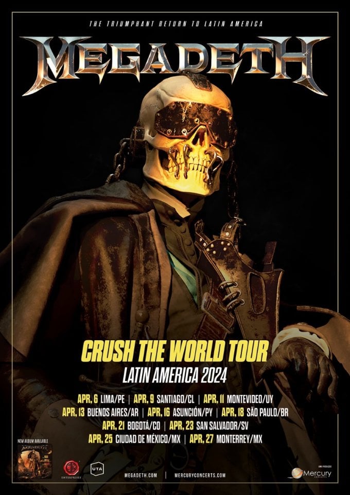 Megadeth Announces Latin American Tour While Mustaine Promises “Big Surprise” in Buenos Aires
