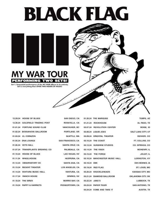 Black Flag Announce 40th-Anniversary US Tour for My War