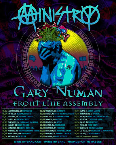 Ministry Announce Spring 2024 Tour with Gary Numan and Front Line Assembly