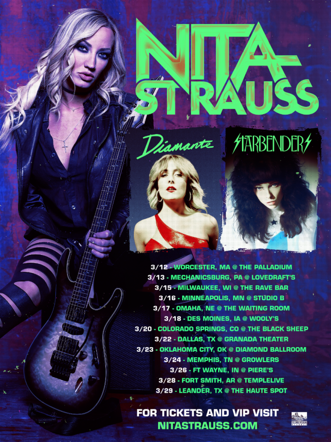 Nita Strauss to Tour the U.S. Next Month with Diamante and Starbenders