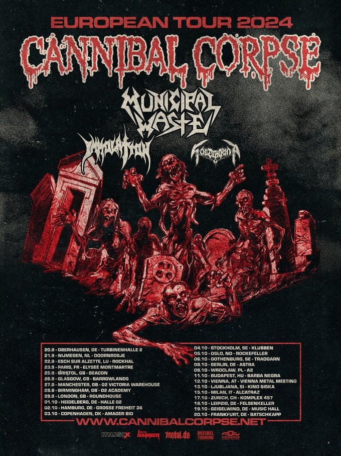 Cannibal Corpse is Headlining a European Tour This Fall