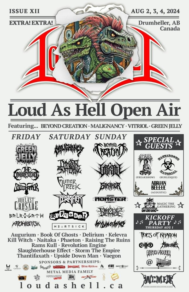 Green Jelly, Malignancy, Beyond Creation, And More Announced for Loud As Hell Open Air