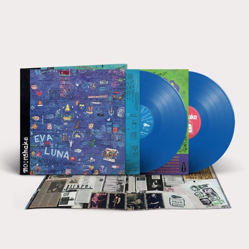 90s Experimental Rockers Moonshake Reissue Debut Album “Eva Luna” on Deluxe Edition Double Blue Vinyl by Beggars Arkive