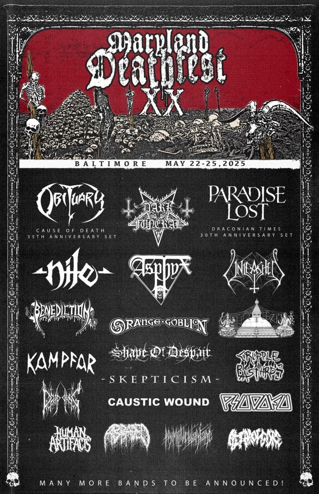 Maryland Deathfest 2025 to Feature Obituary, Paradise Lost, Nile, and More