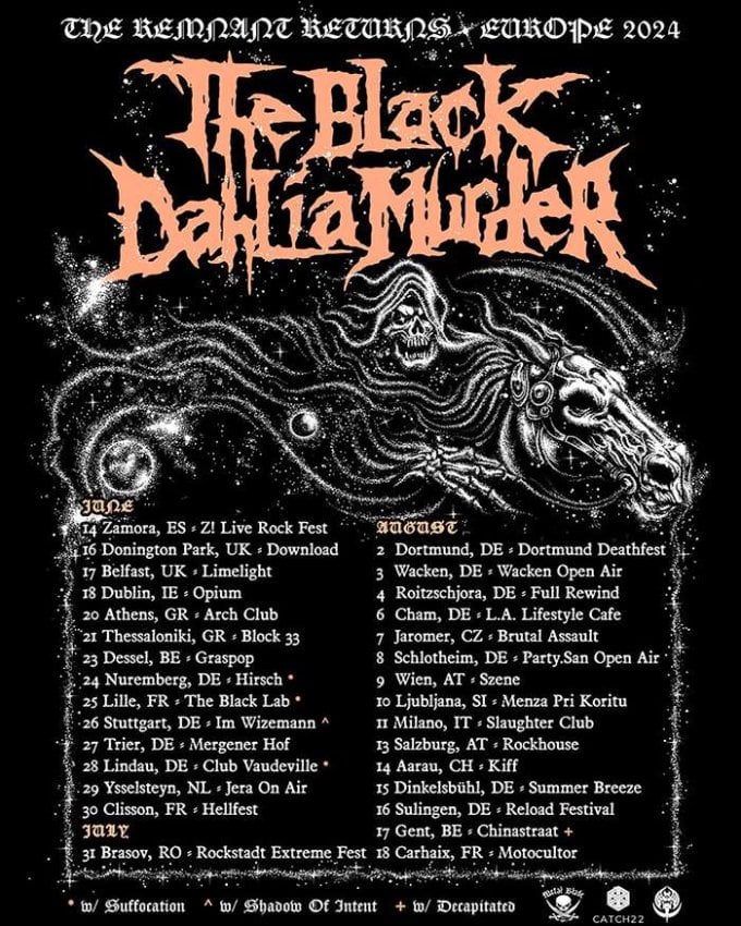 The Black Dahlia Murder Share European Tour Dates