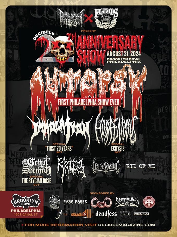 Decibel to Celebrate 20 Years with Show Featuring Autopsy, Immolation, and More