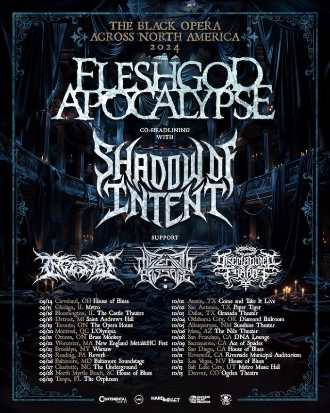 Fleshgod Apocalypse to Co-Headline North American Tour with Shadow of Intent This Fall