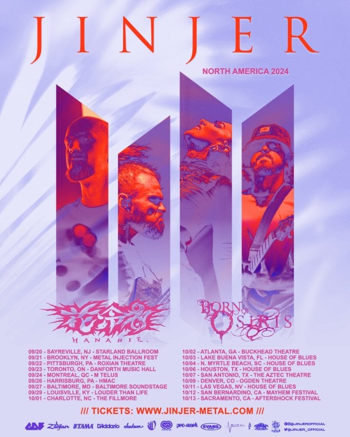 Jinjer to Tour North America with Hanabie. and Born of Osiris