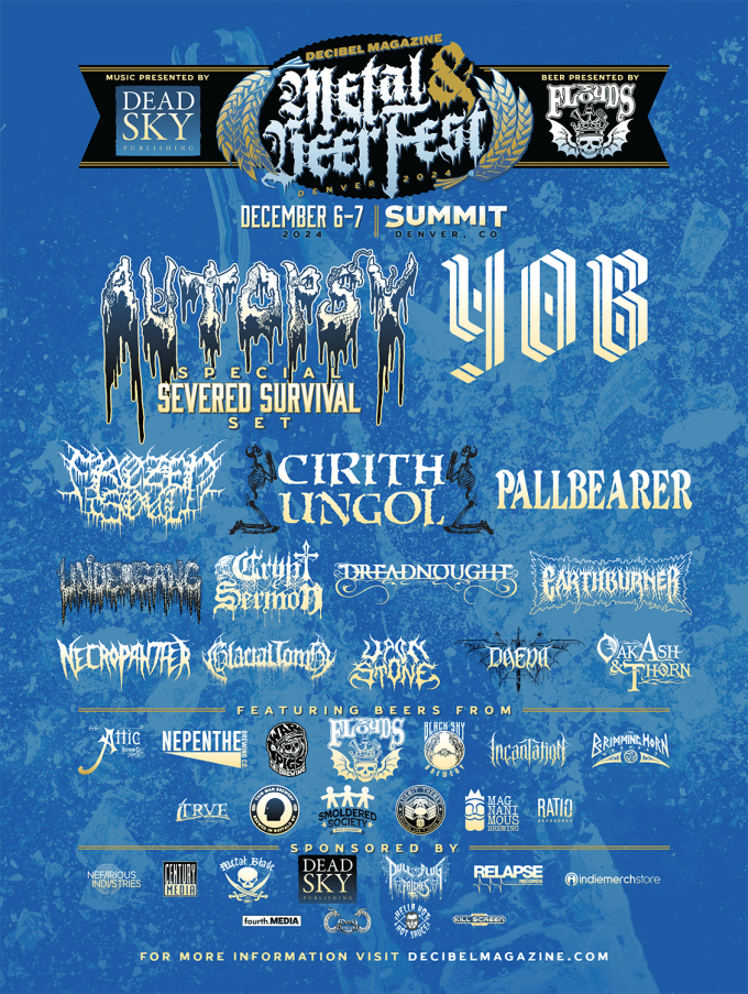 YOB, Autopsy, Pallbearer, and More Set to Perform at Decibel Metal & Beer Fest: Denver