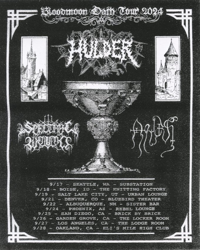 Hulder Announce Tour of the Western U.S. with Spectral Wound and Aridus